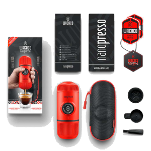 Cafetera wacaco nanopresso roja despiece