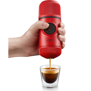Cafetera wacaco nanopresso roja extraccion